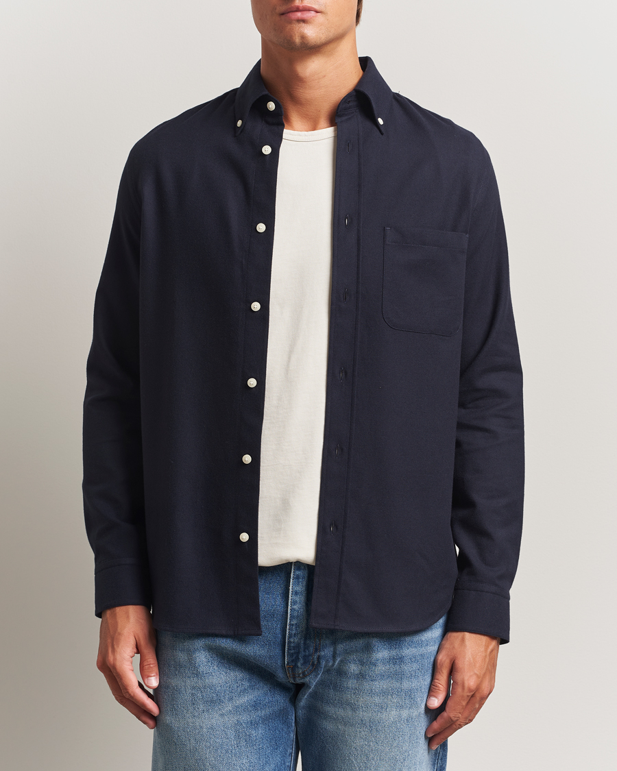 Homme | Chemises | Tiger of Sweden | Bjorn Brushed Twill Shirt Blue Function