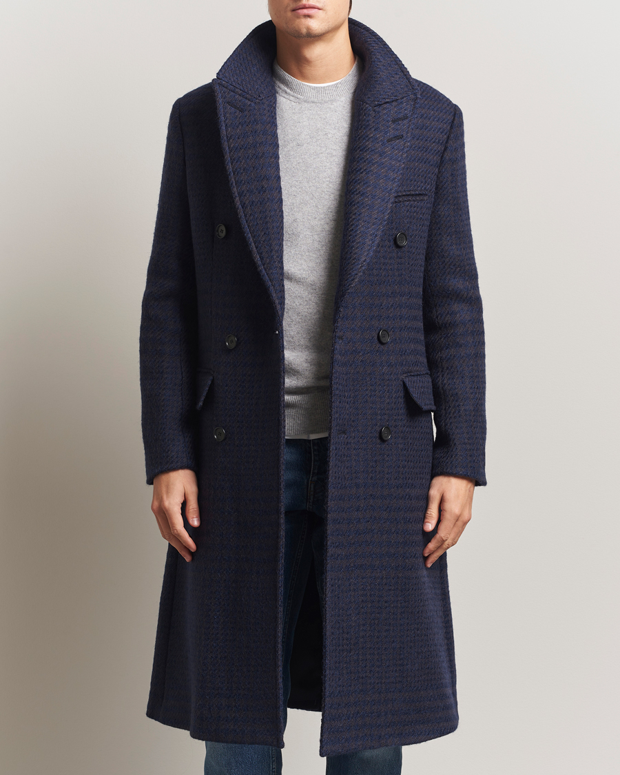 Heren | Jassen | Tiger of Sweden | Hennri Swedish Wool Double Breasted Coat Light Ink