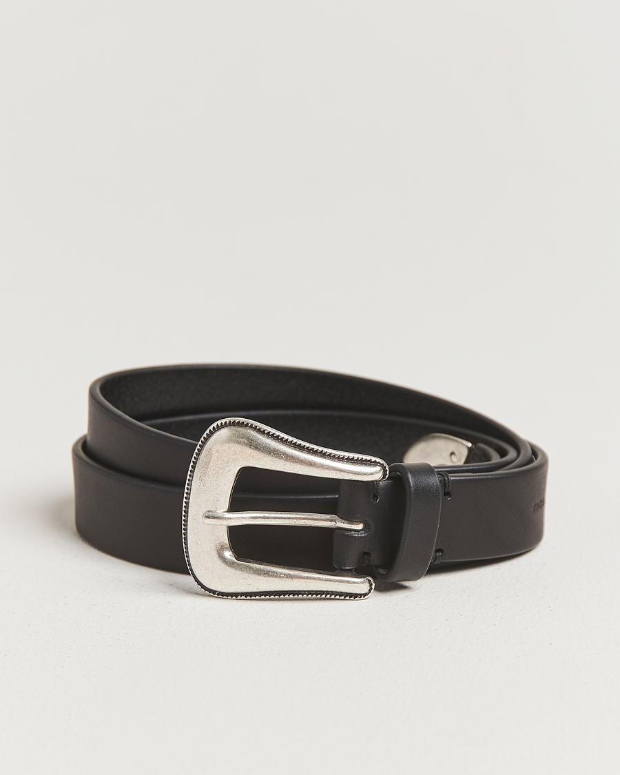 Heren | Riemen | Tiger of Sweden | Ecus Western Leather Belt Black
