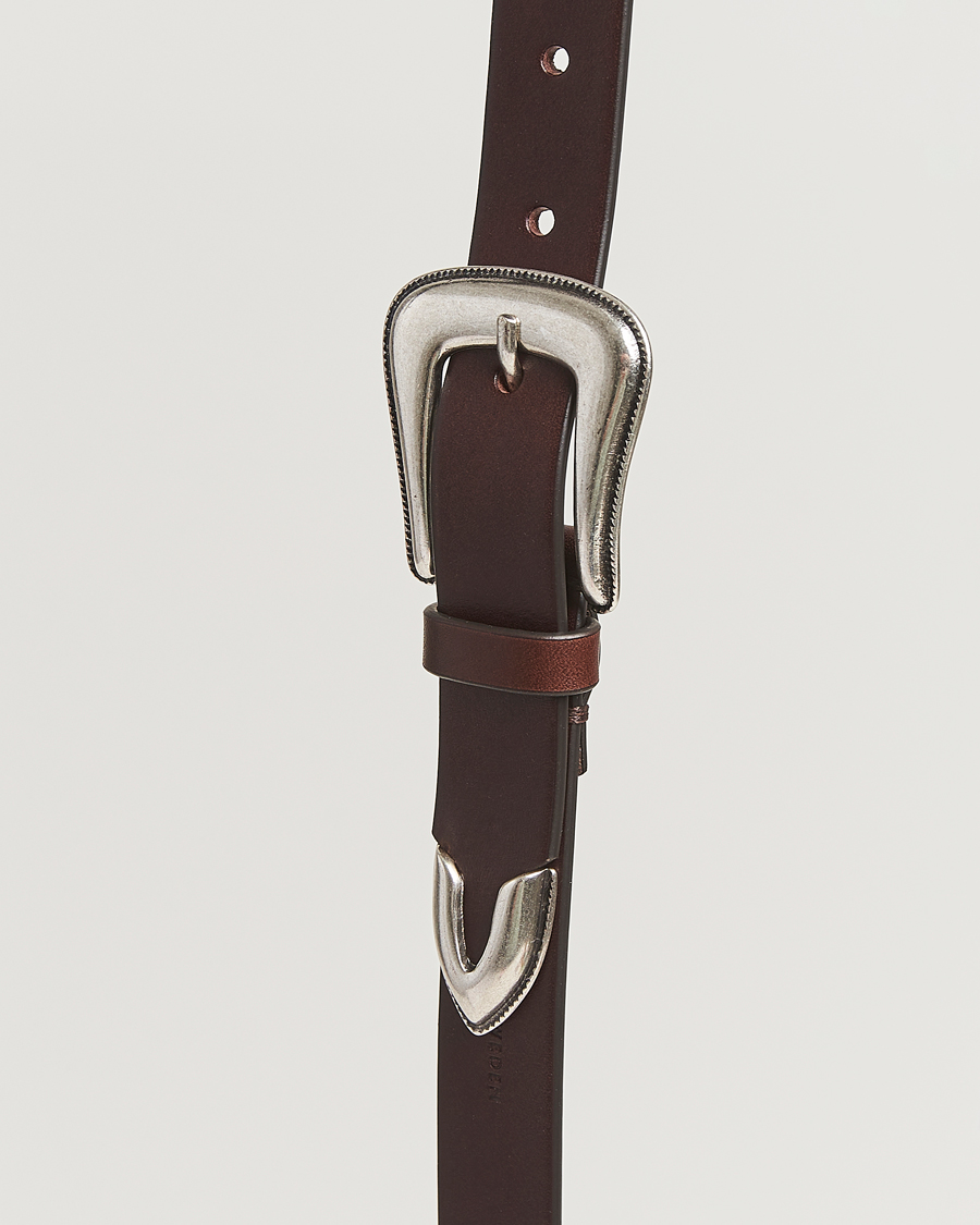 Heren | Riemen | Tiger of Sweden | Ecus Western Leather Belt Dark Brown