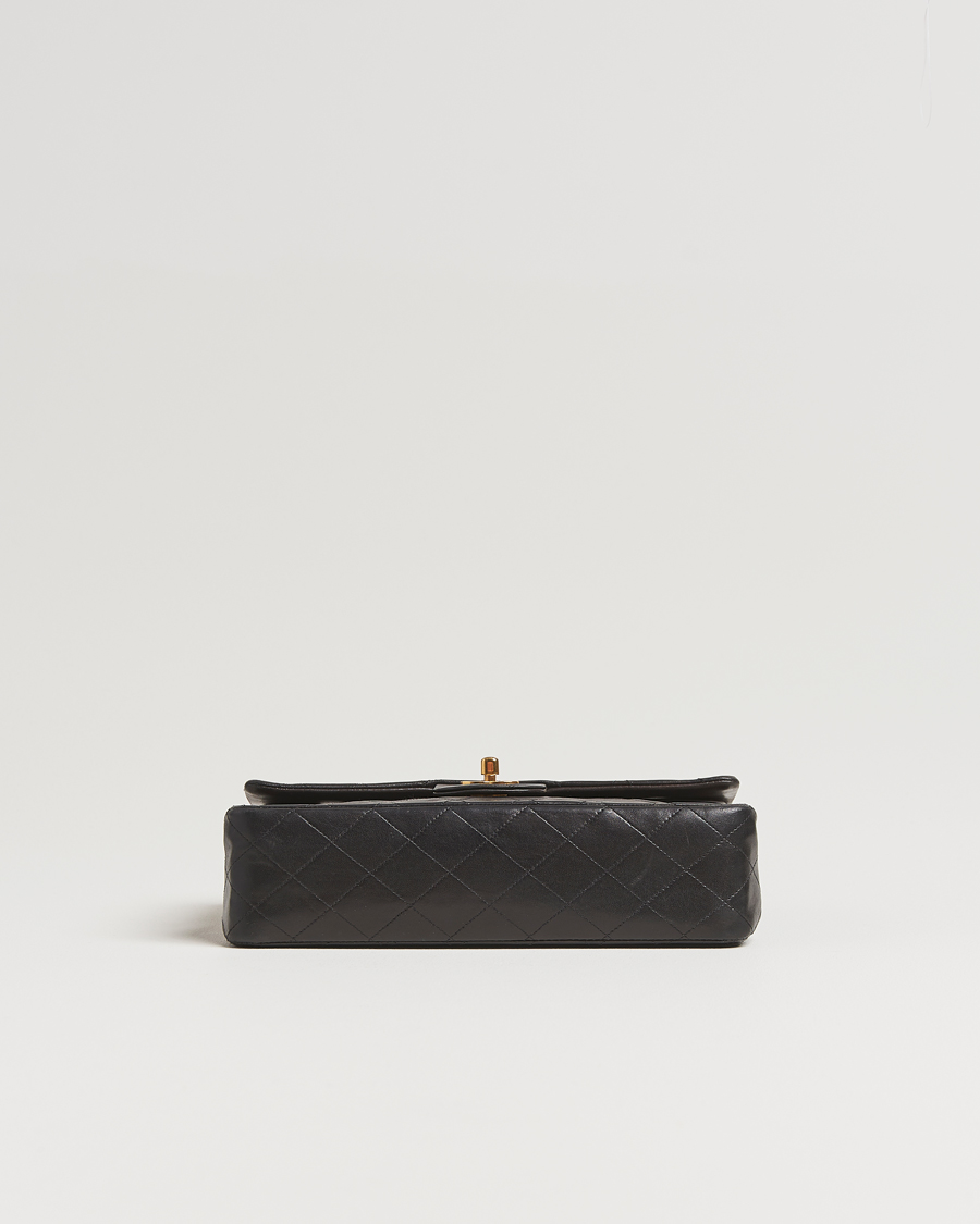 Homme | Gifts for Her | Chanel Pre-Owned | Classic Double Flap Medium Lambskin Black