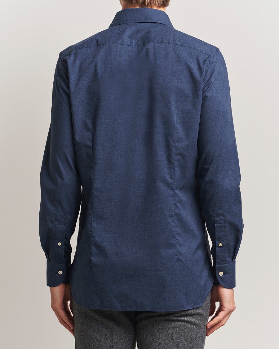 Heren | Overhemden | 100Hands | Cotton Melange Cut Away Shirt Light Blue