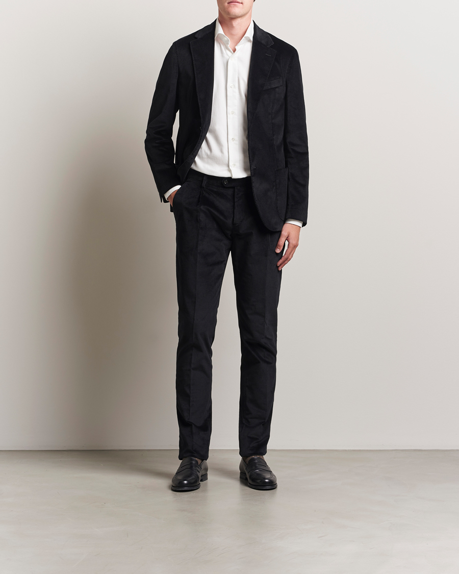 Homme | Chemises | 100Hands | Herringbone Flannel Cut Away Shirt White