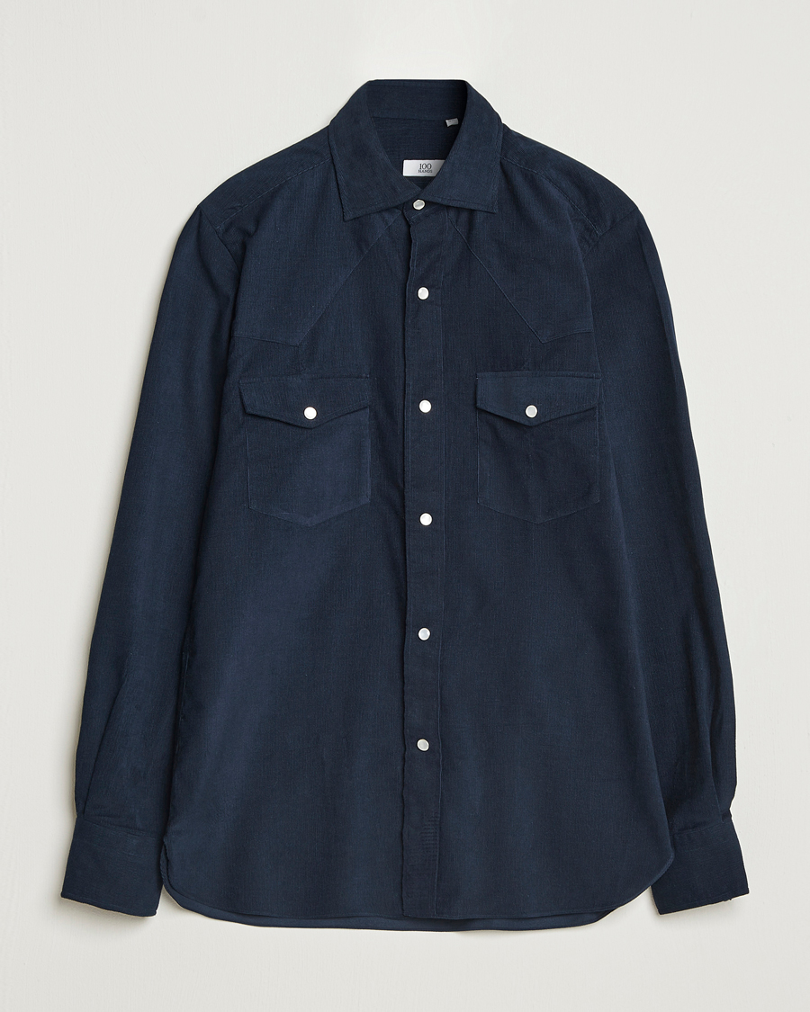 Homme | Chemises | 100Hands | Western Cord Shirt Navy