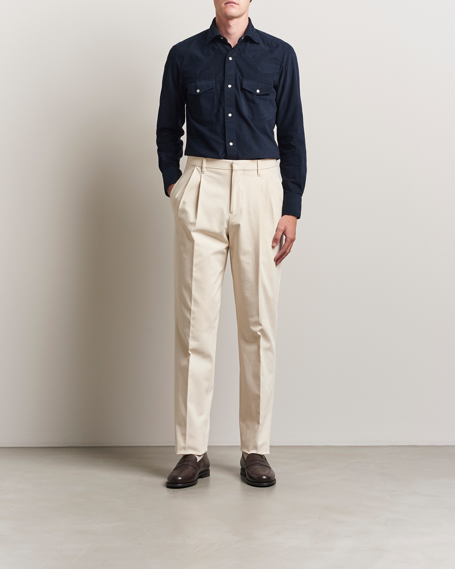 Homme | Chemises | 100Hands | Western Cord Shirt Navy