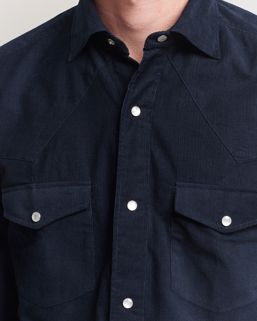 Homme | Chemises | 100Hands | Western Cord Shirt Navy