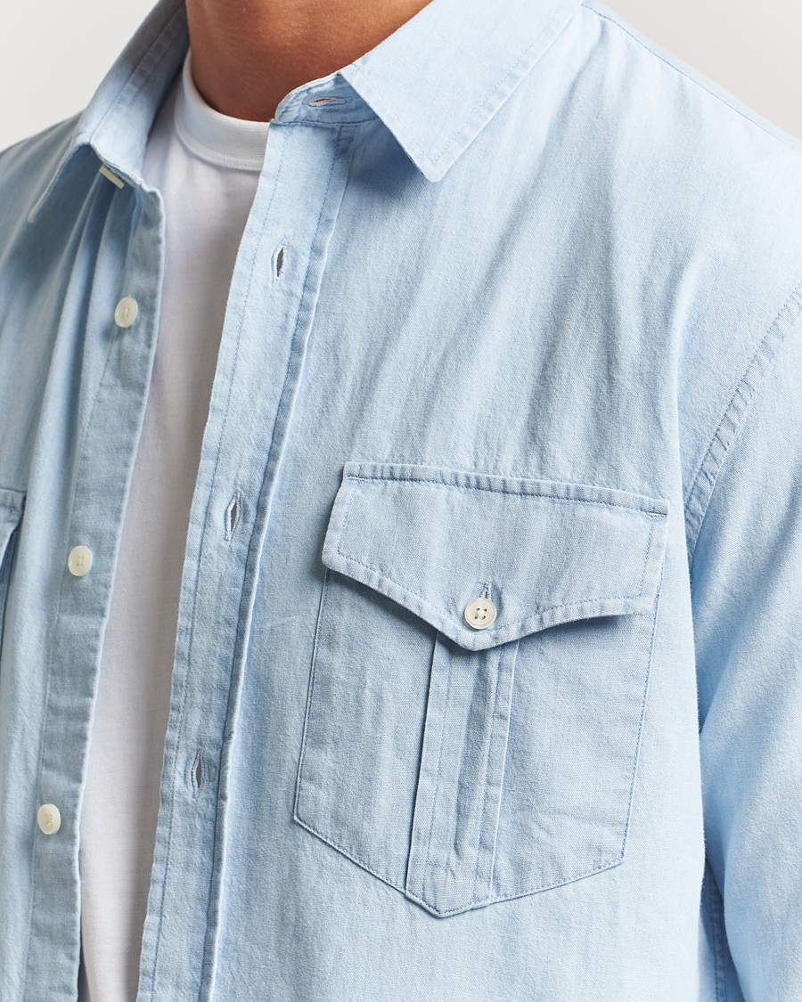 Homme | Chemises | Orlebar Brown | Colburn Chambray Pocket Shirt Wave Blue