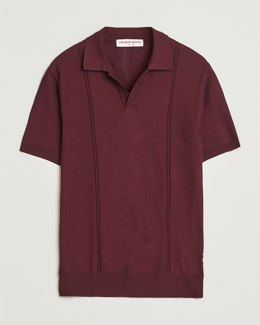 Heren | Polo's | Orlebar Brown | Horton Pique Texture Polo Damson