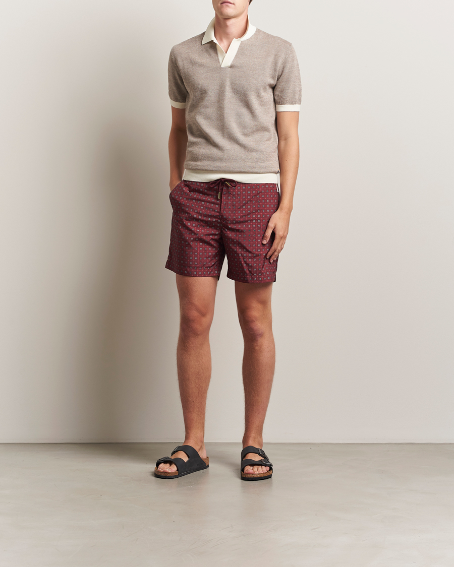 Homme | Polos | Orlebar Brown | Horton Contrast Merino Polo Morel Brown/Sand