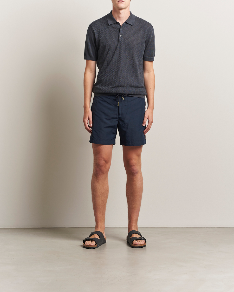 Heren | Polo's | Orlebar Brown | Burnham Silk/Cotton Polo Granite