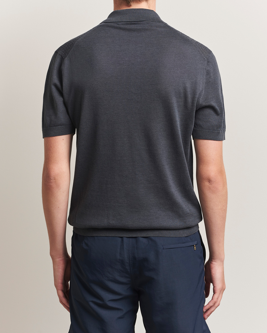 Heren | Polo's | Orlebar Brown | Burnham Silk/Cotton Polo Granite