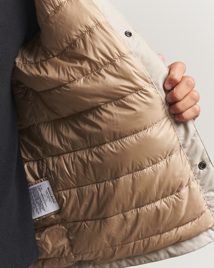 Heren | Jassen | Woolrich | Alaskan Melton Wool Shirt Jacket Oatmeal Check