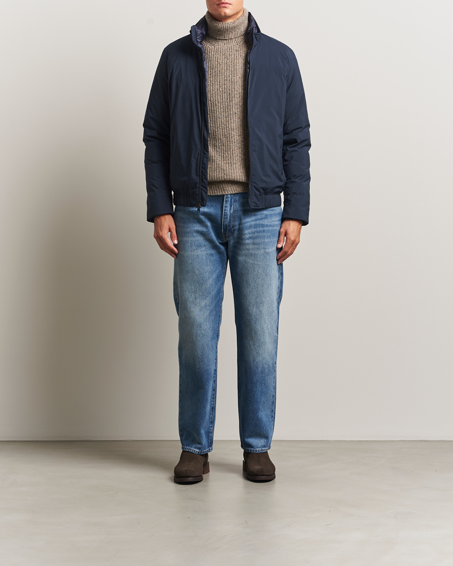 Heren | Jassen | Woolrich | Cloud Lewis Bomber Melton Blue