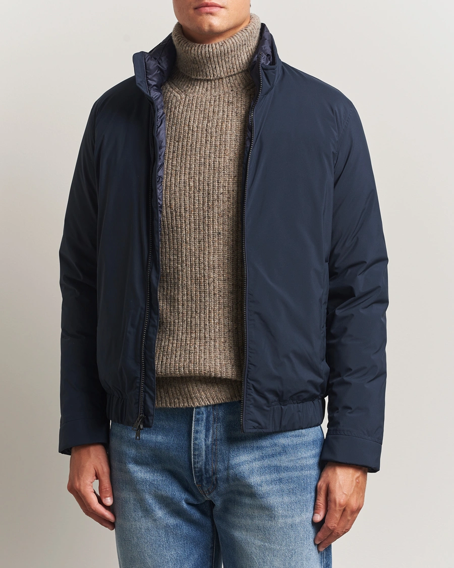 Heren | Jassen | Woolrich | Cloud Lewis Bomber Melton Blue