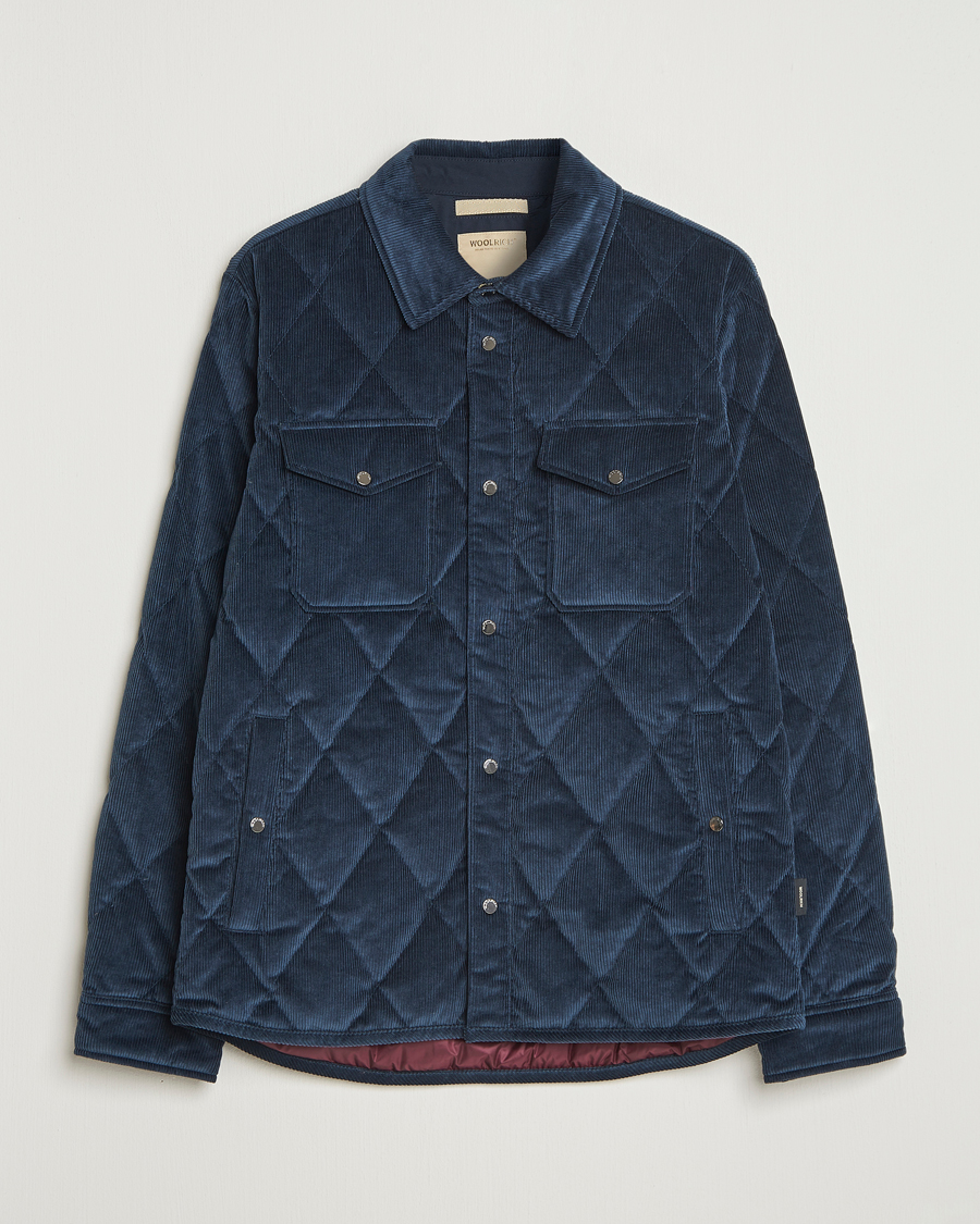 Homme | Manteaux Et Vestes | Woolrich | Corduroy Alaskan Shirt Jacket Melton Blue