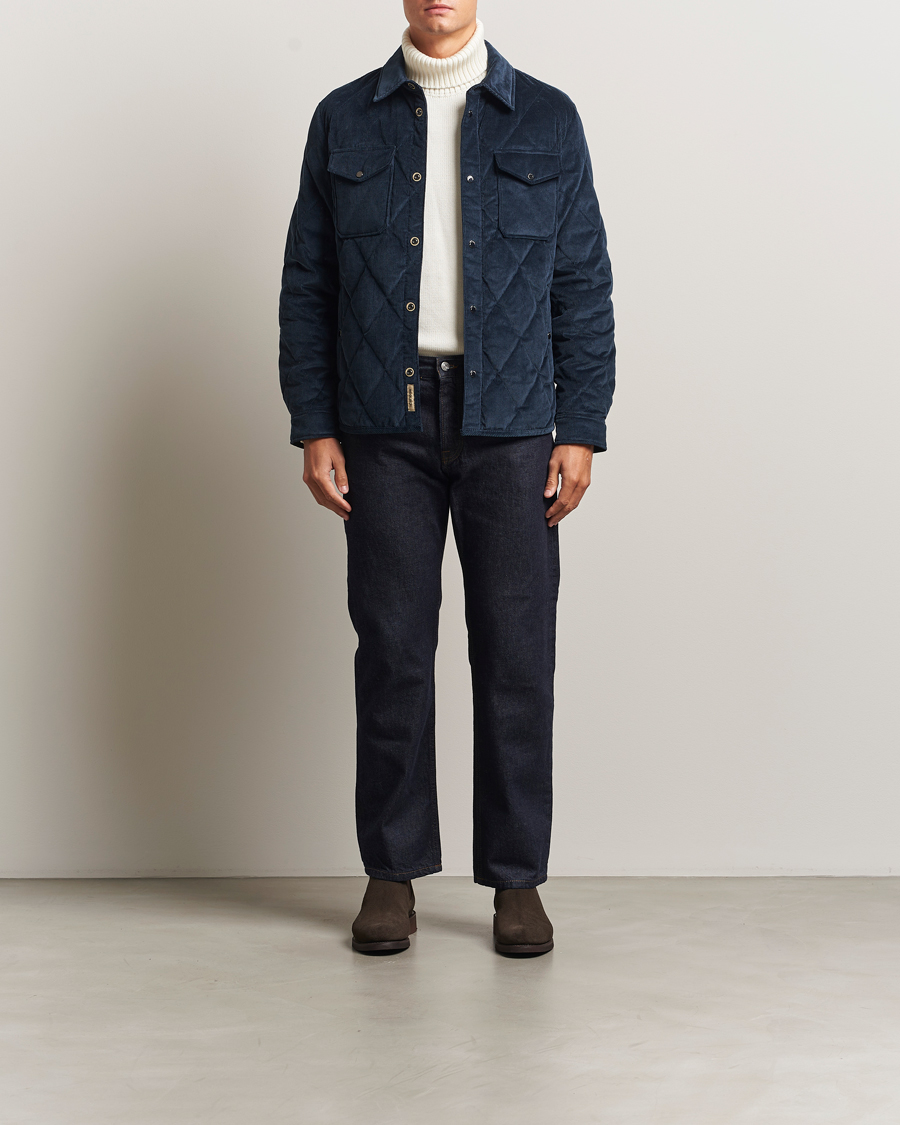 Homme | Manteaux Et Vestes | Woolrich | Corduroy Alaskan Shirt Jacket Melton Blue