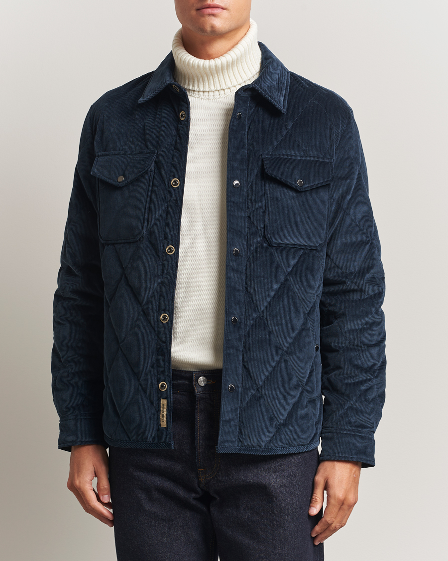 Homme | Manteaux Et Vestes | Woolrich | Corduroy Alaskan Shirt Jacket Melton Blue