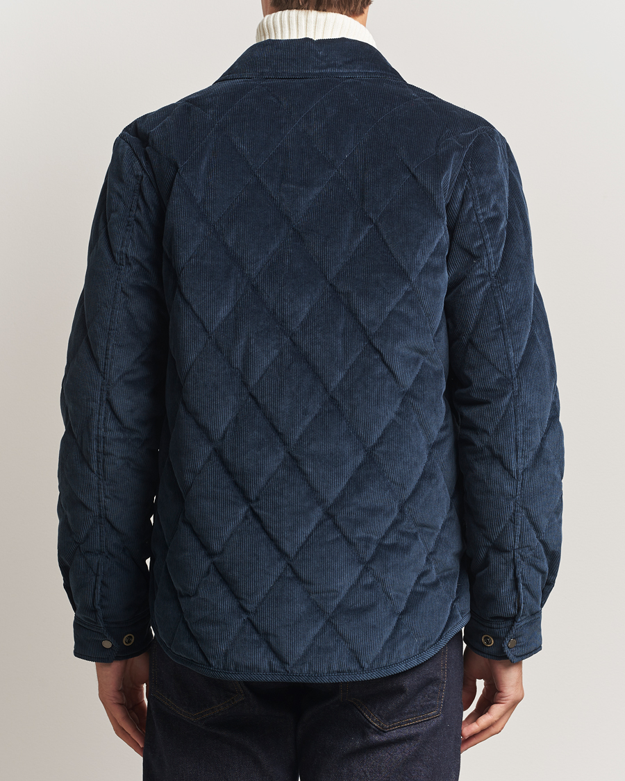 Homme | Manteaux Et Vestes | Woolrich | Corduroy Alaskan Shirt Jacket Melton Blue