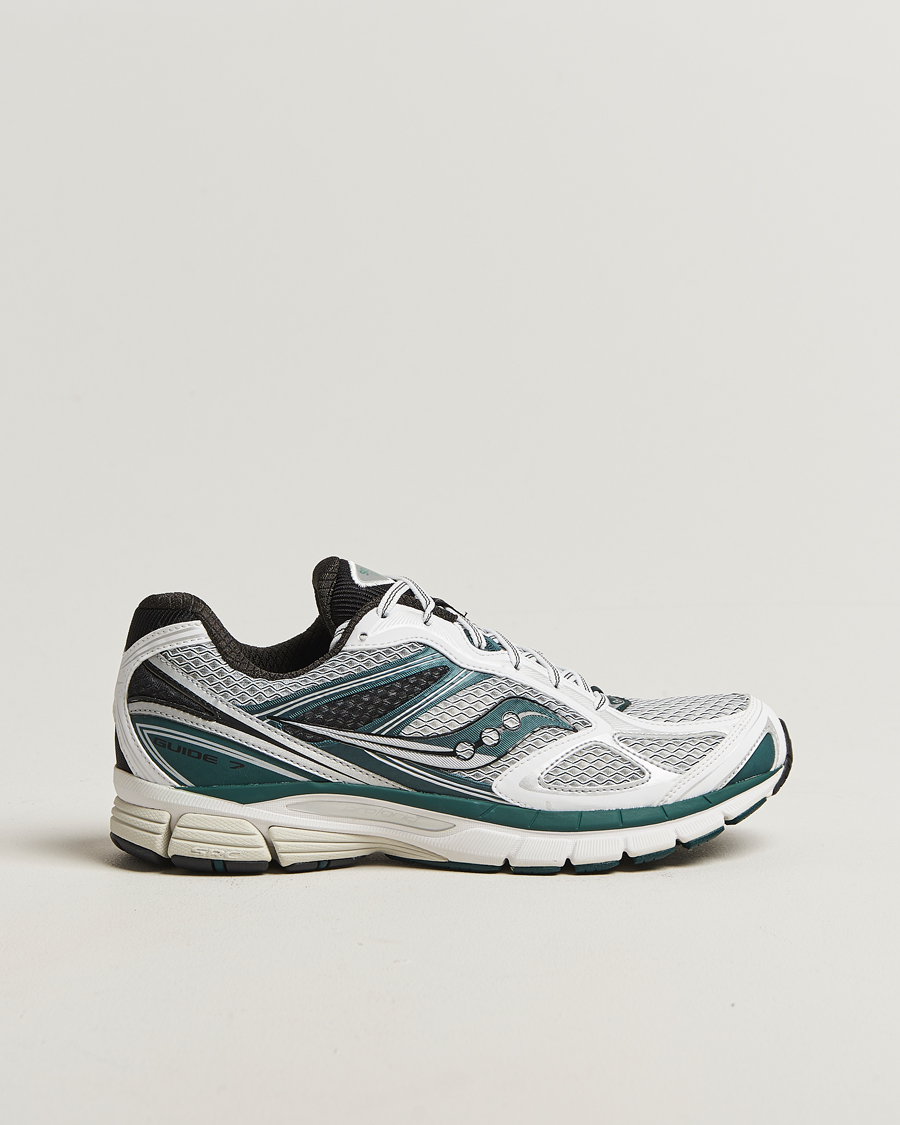 Heren | Sneakers | Saucony | Guide 7 Running Sneaker White/Pine