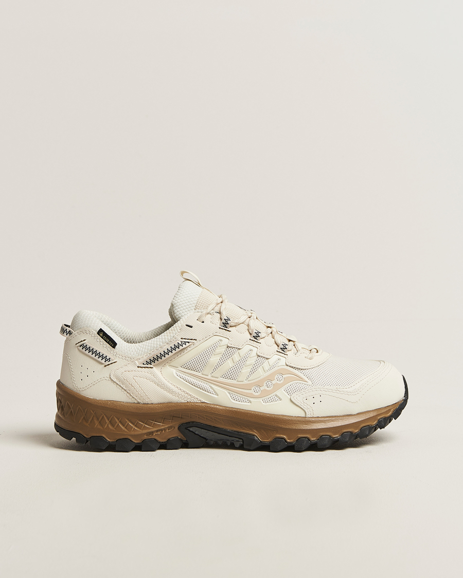 Heren | Trail sneakers | Saucony | Grid Peak Gore-Tex Trail Sneaker Ivory/Gold