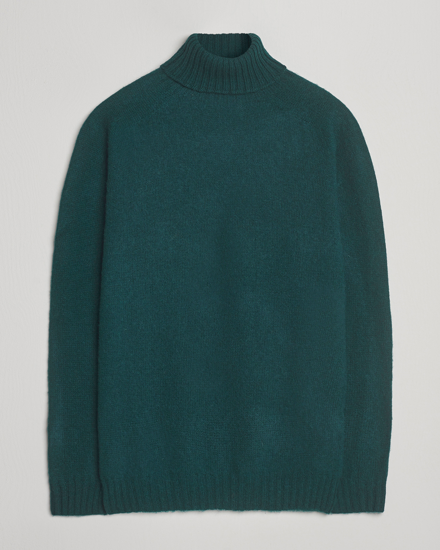 Homme | Pulls Et Tricots | Harley Of Scotland | Brushed Supersoft Lambswool Rollneck Tartan