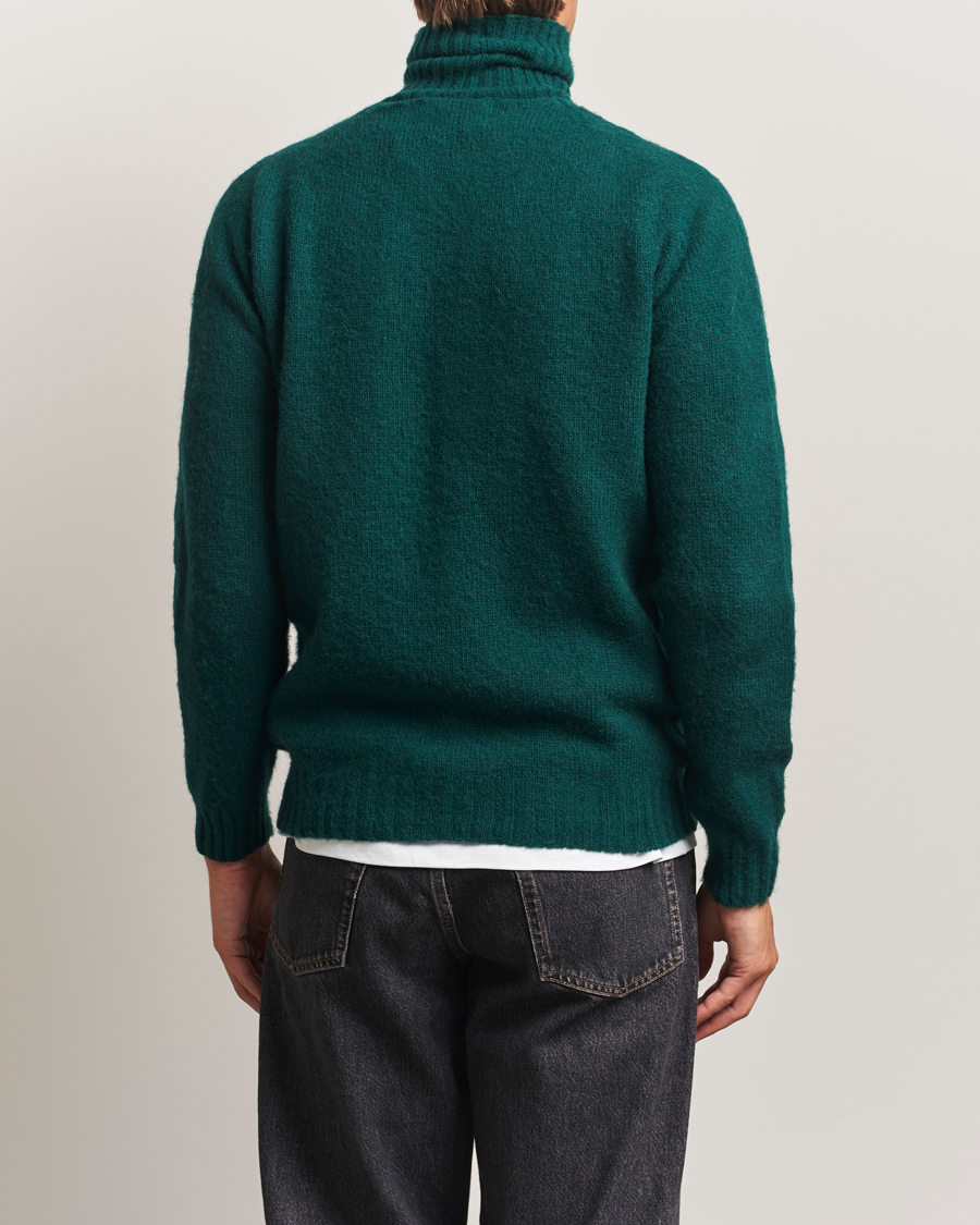 Homme | Pulls Et Tricots | Harley Of Scotland | Brushed Supersoft Lambswool Rollneck Tartan