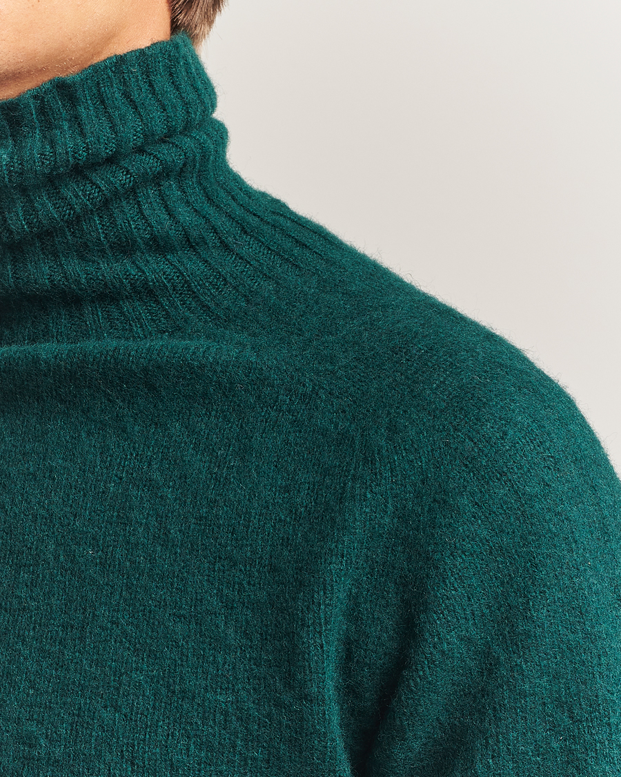Homme | Pulls Et Tricots | Harley Of Scotland | Brushed Supersoft Lambswool Rollneck Tartan