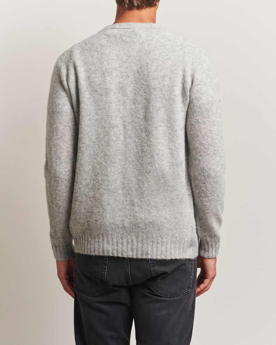 Homme | Pulls Et Tricots | Harley Of Scotland | Brushed Supersoft Lambswool Cardigan Silver