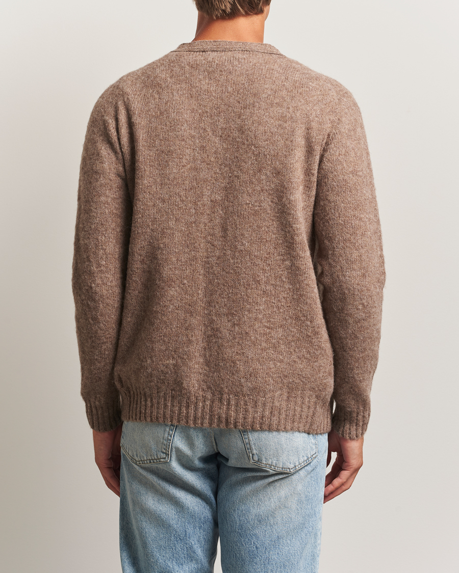 Homme | Pulls Et Tricots | Harley Of Scotland | Brushed Supersoft Lambswool Cardigan Tundra