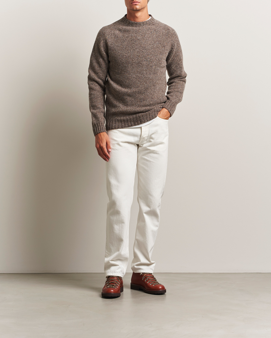 Homme | Pulls Et Tricots | Harley Of Scotland | Donegal Wool Crewneck Brown