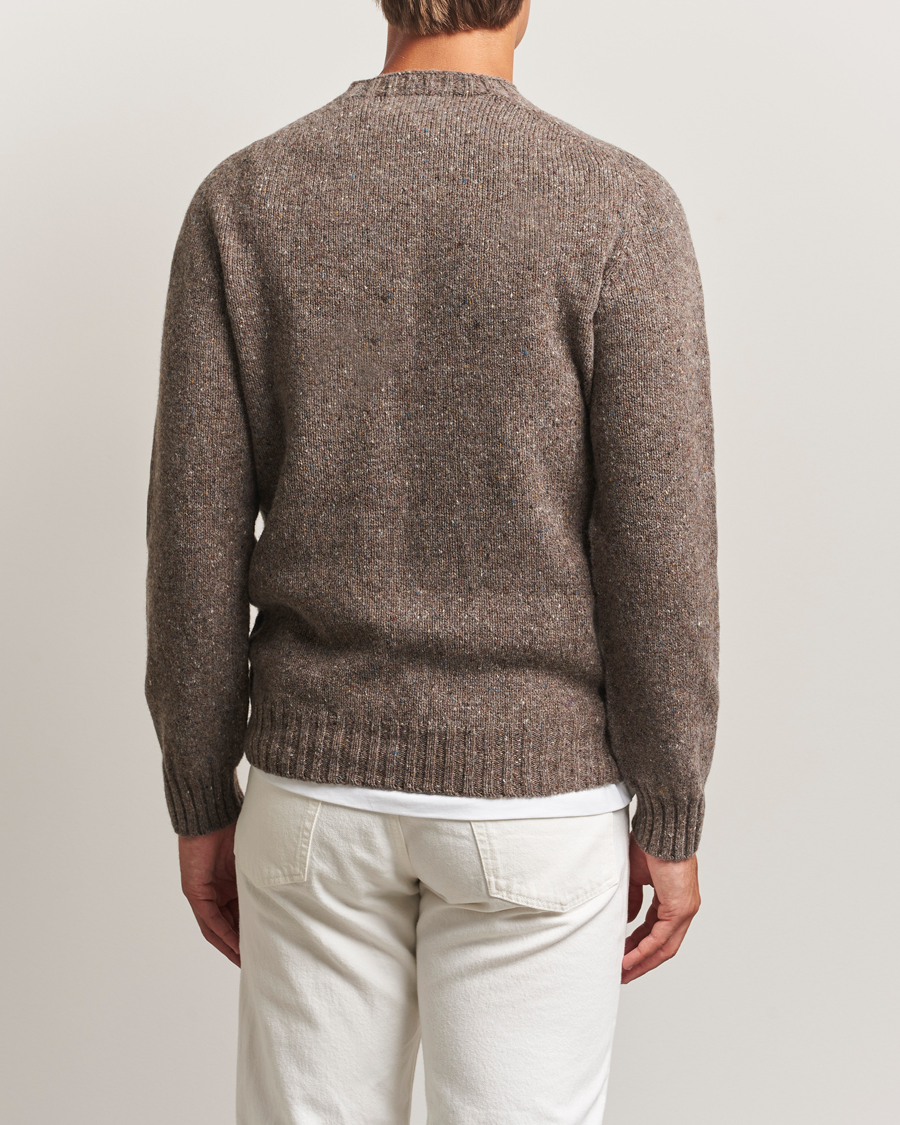 Homme | Pulls Et Tricots | Harley Of Scotland | Donegal Wool Crewneck Brown