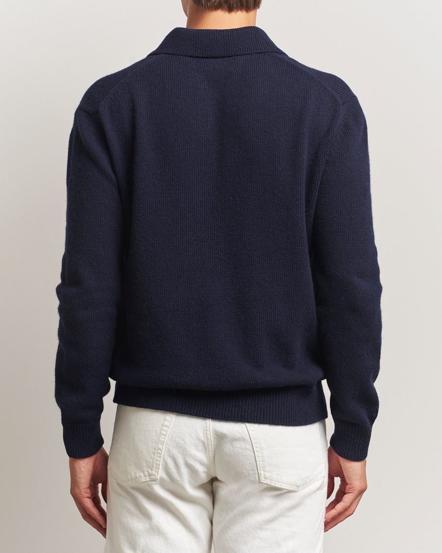 Homme | Pulls Et Tricots | Baracuta | Argyle Wool Polo Neck Navy