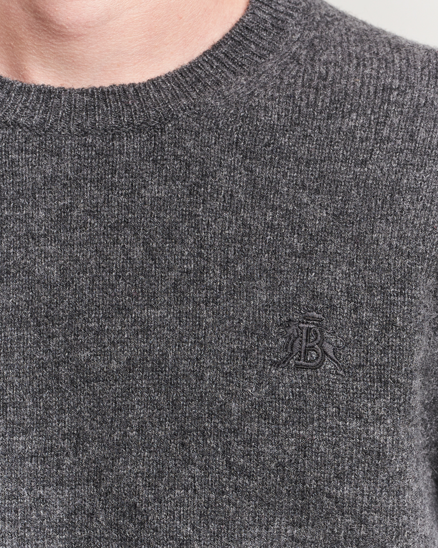 Homme | Pulls Et Tricots | Baracuta | Shetland Virgin Wool Crew Neck Mid Grey