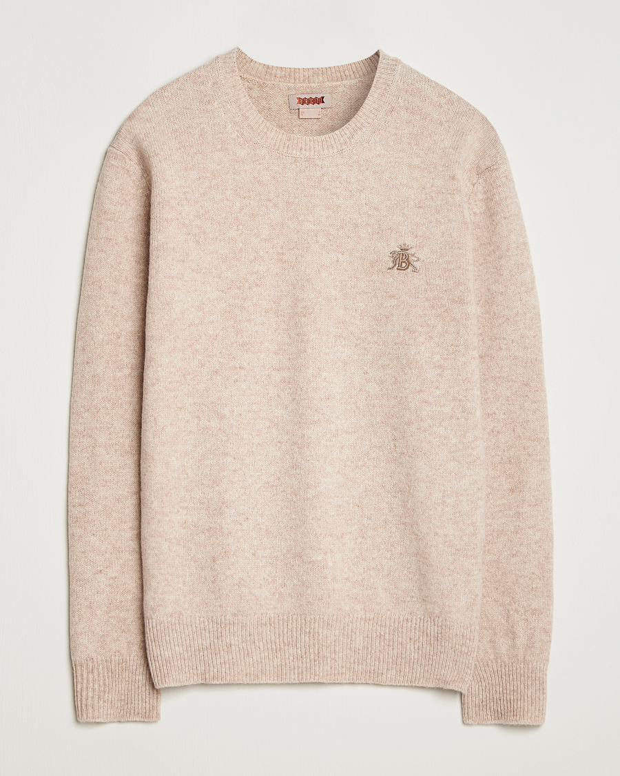 Heren | Truien | Baracuta | Shetland Virgin Wool Crew Neck Antique White