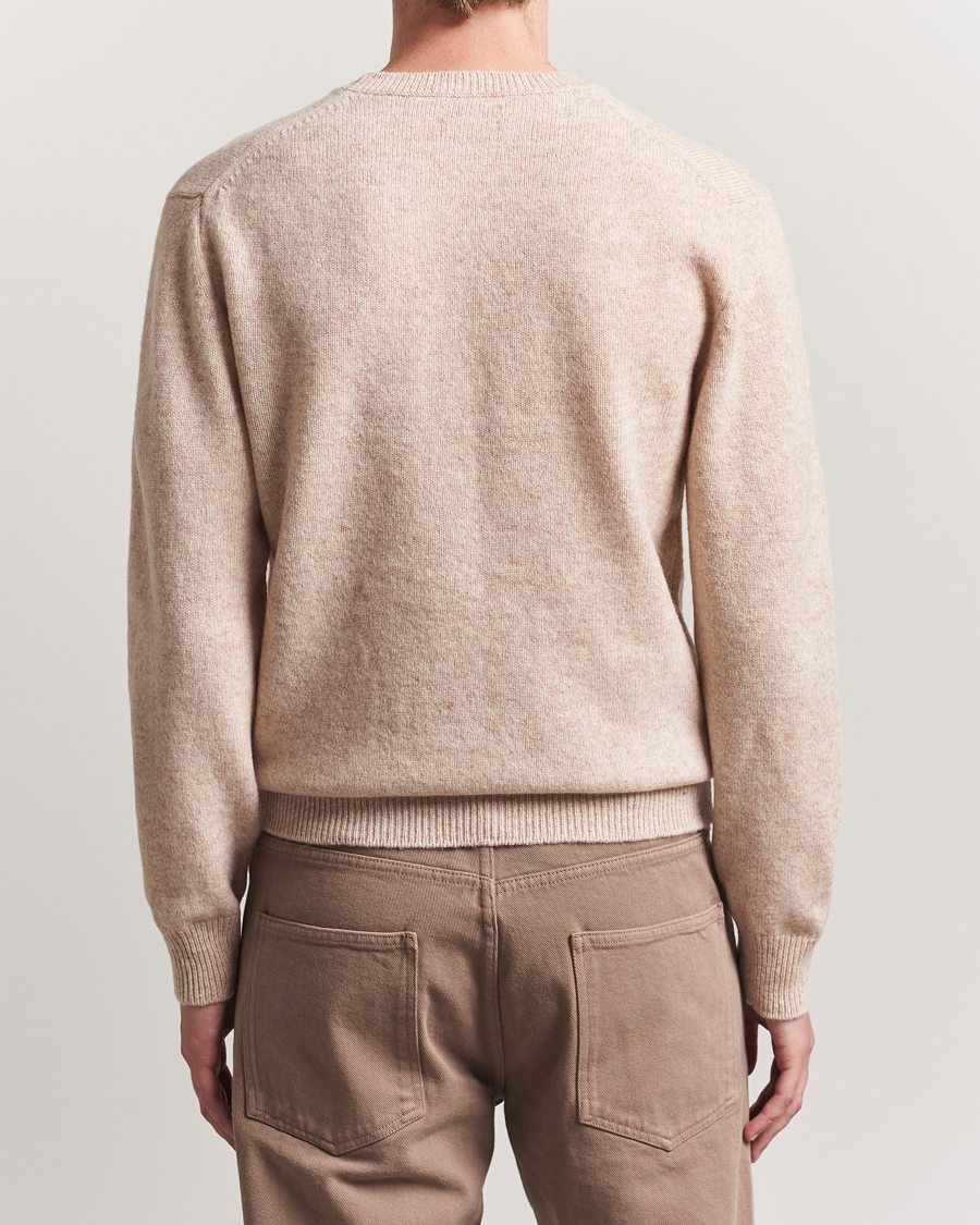 Heren | Truien | Baracuta | Shetland Virgin Wool Crew Neck Antique White