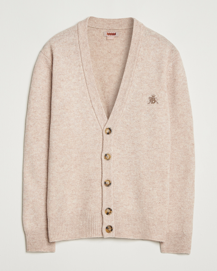 Homme | Pulls Et Tricots | Baracuta | Shetland Virgin Wool Cardigan Antique White