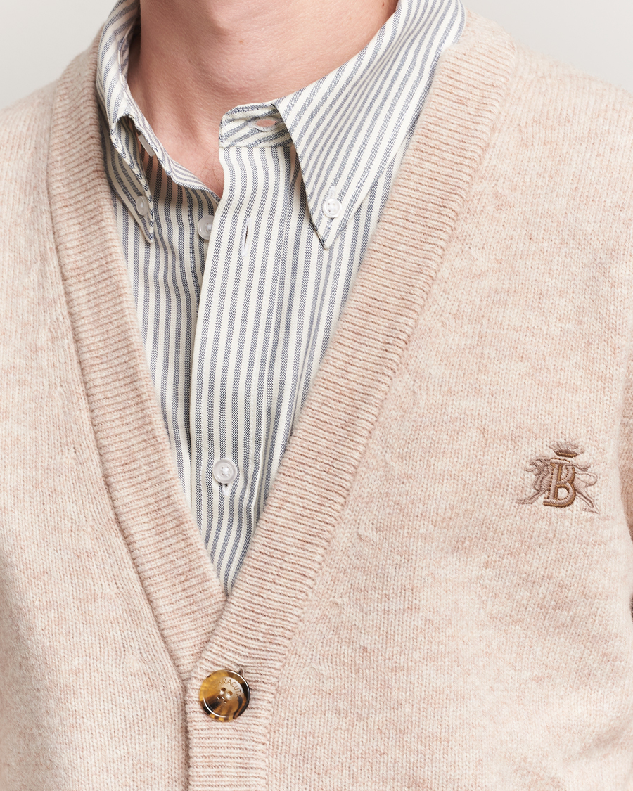 Homme | Pulls Et Tricots | Baracuta | Shetland Virgin Wool Cardigan Antique White
