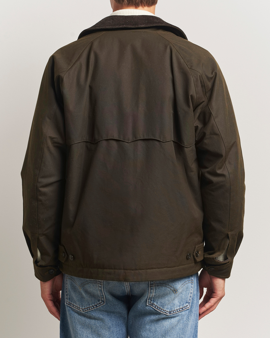 Heren | Jassen | Baracuta | Waxed Sherling Lined Deck Jacket Deep Moss