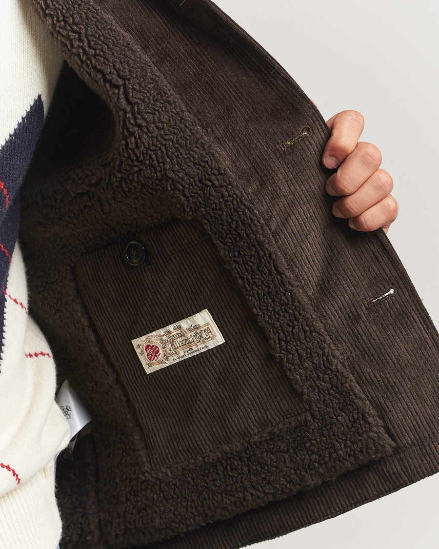 Heren | Jassen | Baracuta | Waxed Sherling Lined Deck Jacket Deep Moss