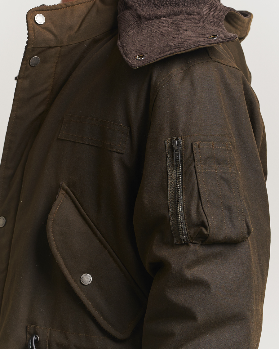 Heren | Jassen | Baracuta | Waxed Sherling Lined Parka Deep Moss
