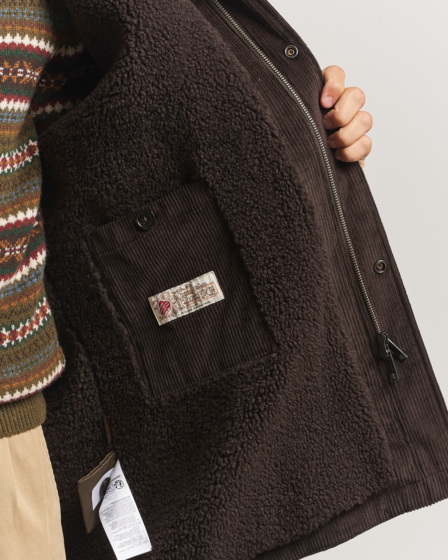 Heren | Jassen | Baracuta | Waxed Sherling Lined Parka Deep Moss