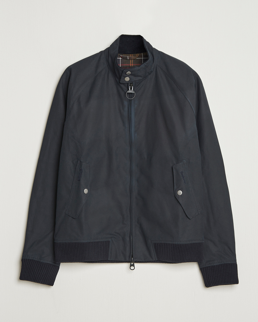 Heren | Jassen | Baracuta | Barbour x Porton Waxed Jacket Navy