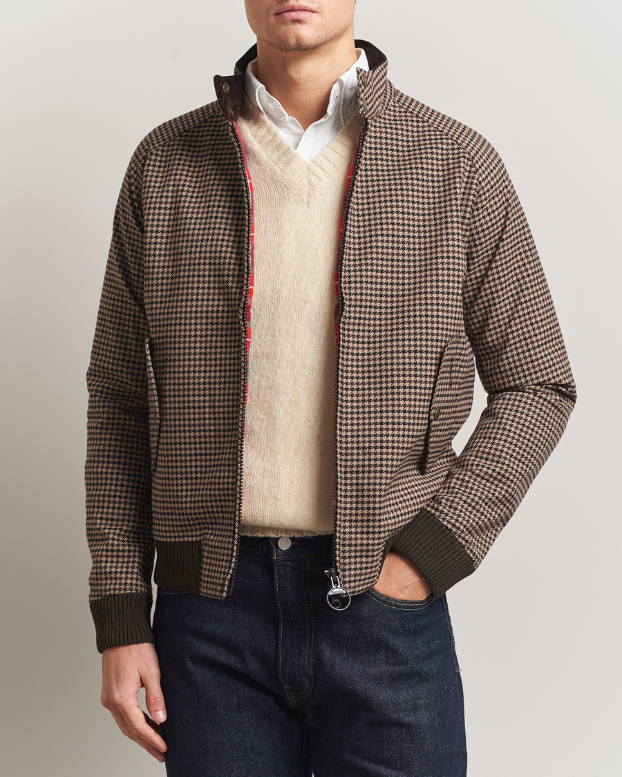 Homme | Manteaux Et Vestes | Baracuta | Barbour x Porton Houndstooth Jacket Brown