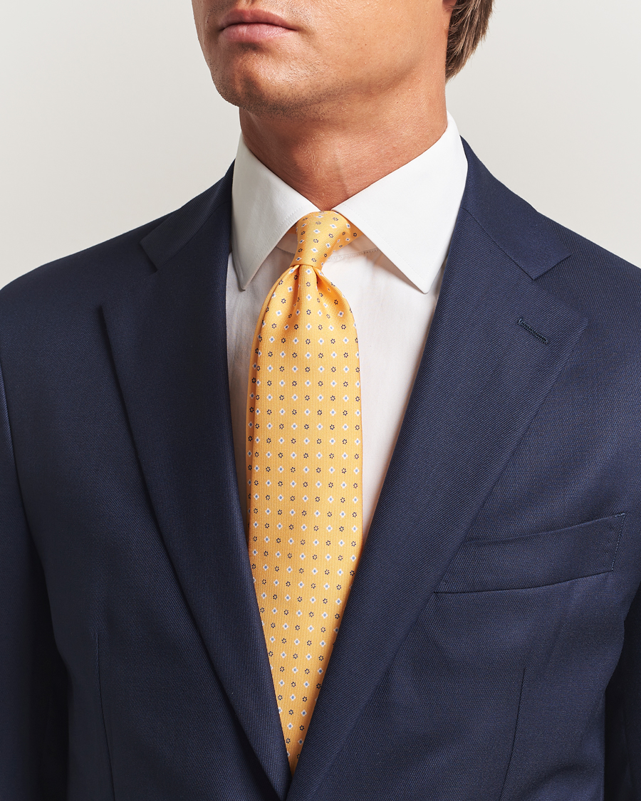 Heren | Stropdassen | E. Marinella | 3-Fold Printed Silk Tie Yellow