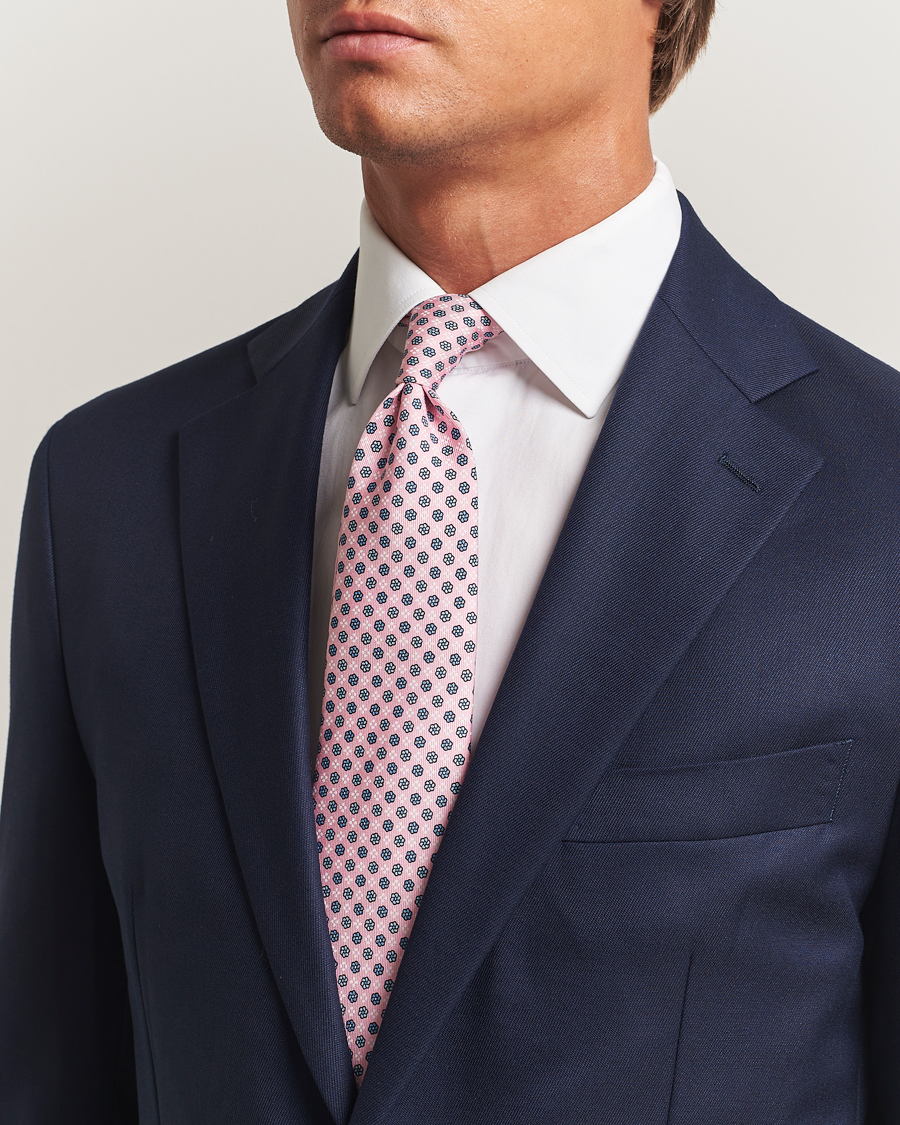 Heren | Stropdassen | E. Marinella | 3-Fold Printed Silk Tie Pink
