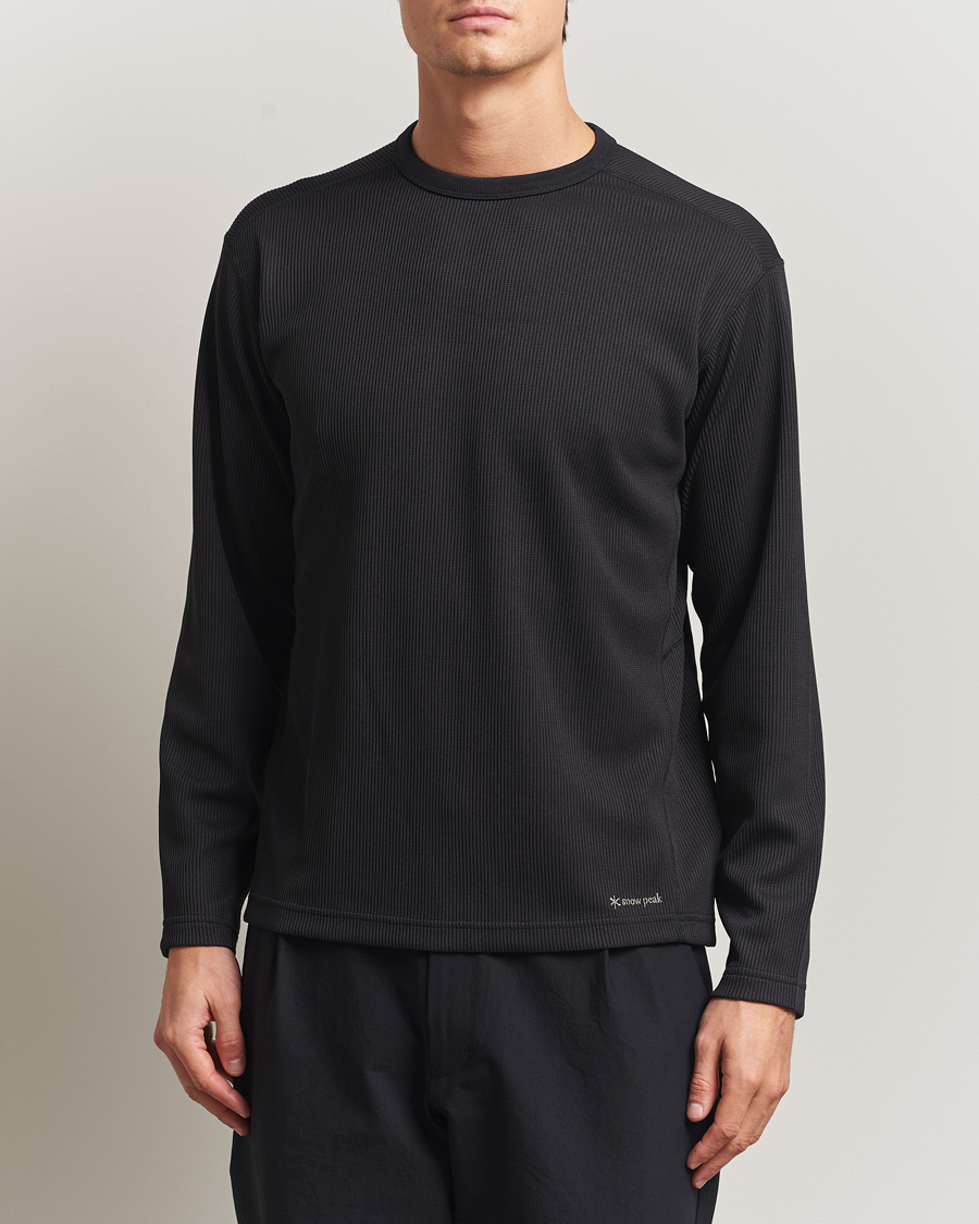 Homme | T-shirts | Snow Peak | Dry Thermal Long Sleeve T-Shirt Black