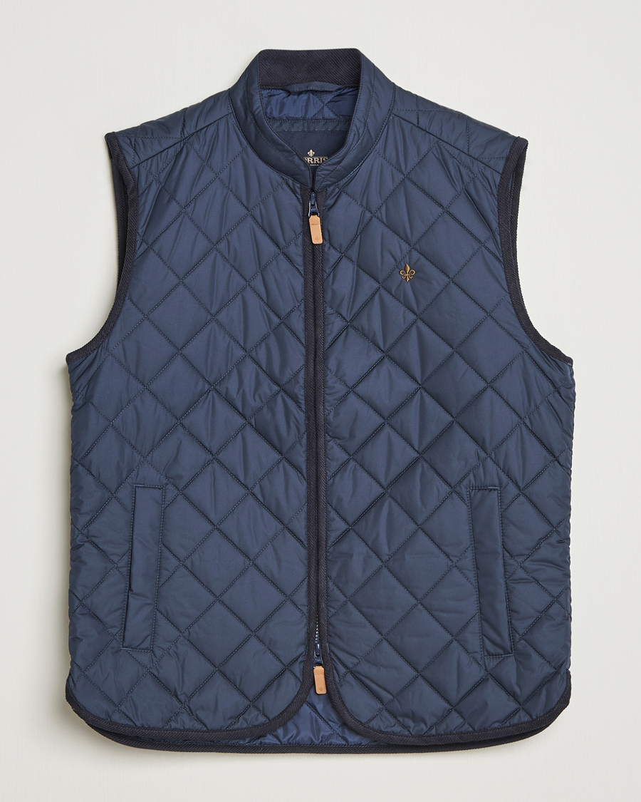 Heren | Gilets | Morris | Teddy Quilted Vest Navy