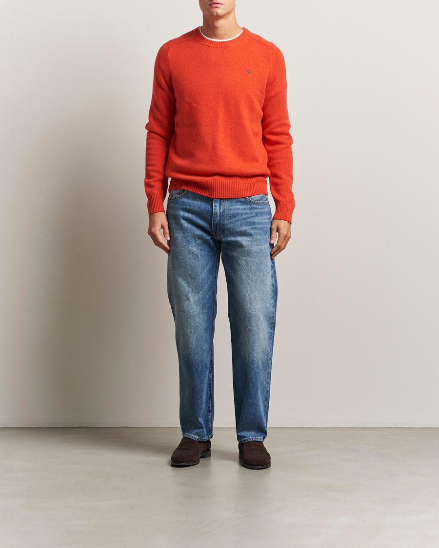 Homme | Pulls Et Tricots | Morris | Hertford Lambswool Merino Crew Neck Red