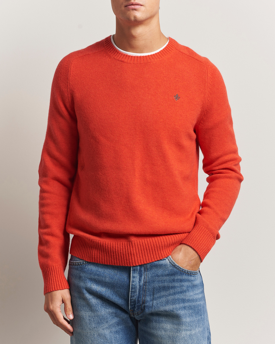 Homme | Pulls Et Tricots | Morris | Hertford Lambswool Merino Crew Neck Red
