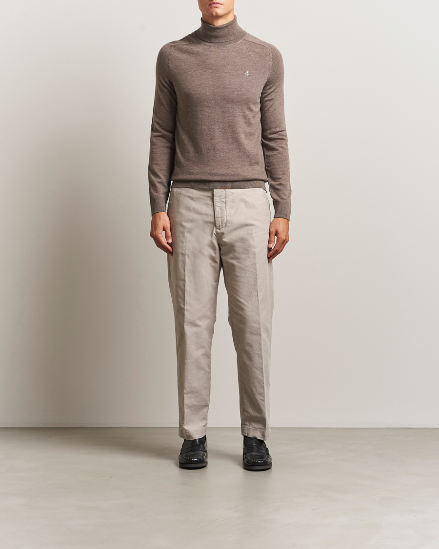 Heren | Truien | Morris | Merino Roller Neck Brown